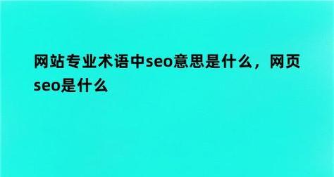 SEO常用术语大全，快速提升搜索排名（掌握这些SEO术语）